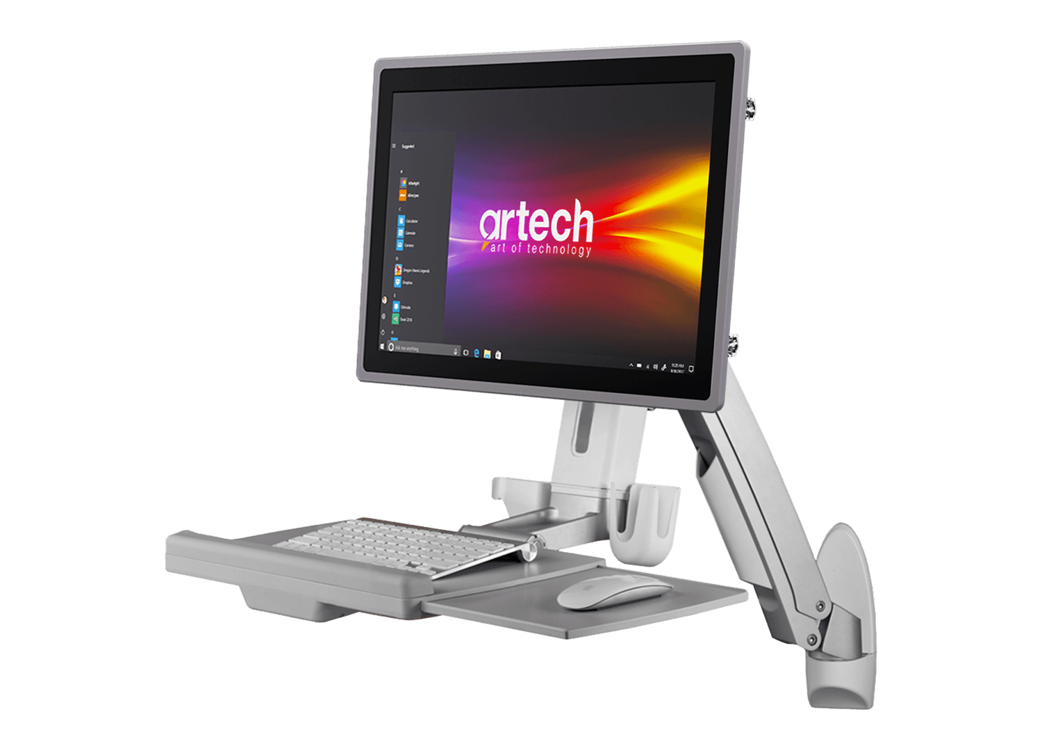 ORW10 Sit-Stand Duvara Monte Entegre İş İstasyonu